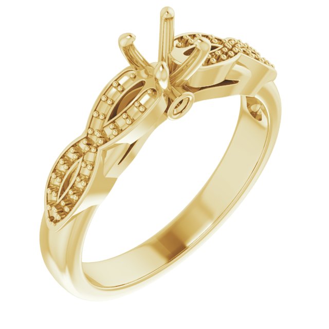 Accented Infinity-Inspired Engagement Ring