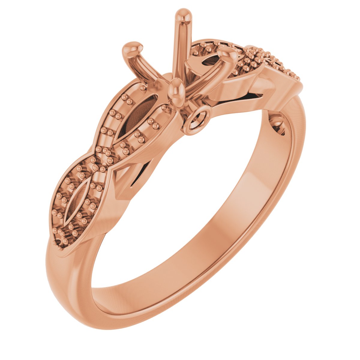 Accented Infinity-Inspired Engagement Ring