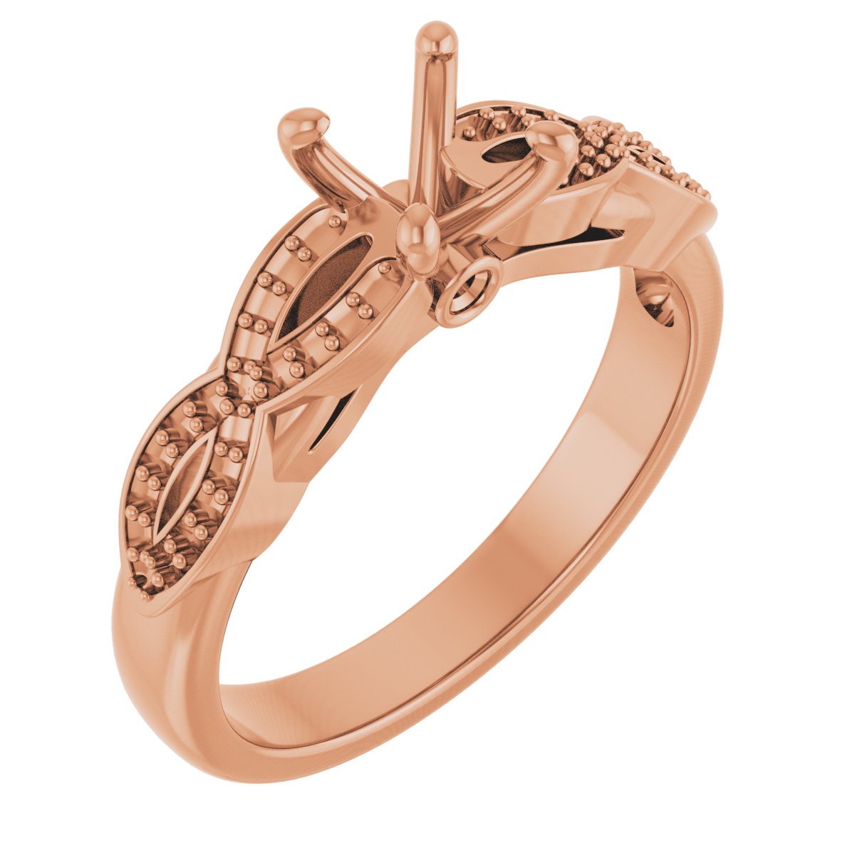 Accented Infinity-Inspired Engagement Ring