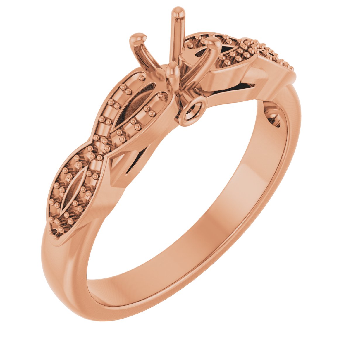 Accented Infinity-Inspired Engagement Ring