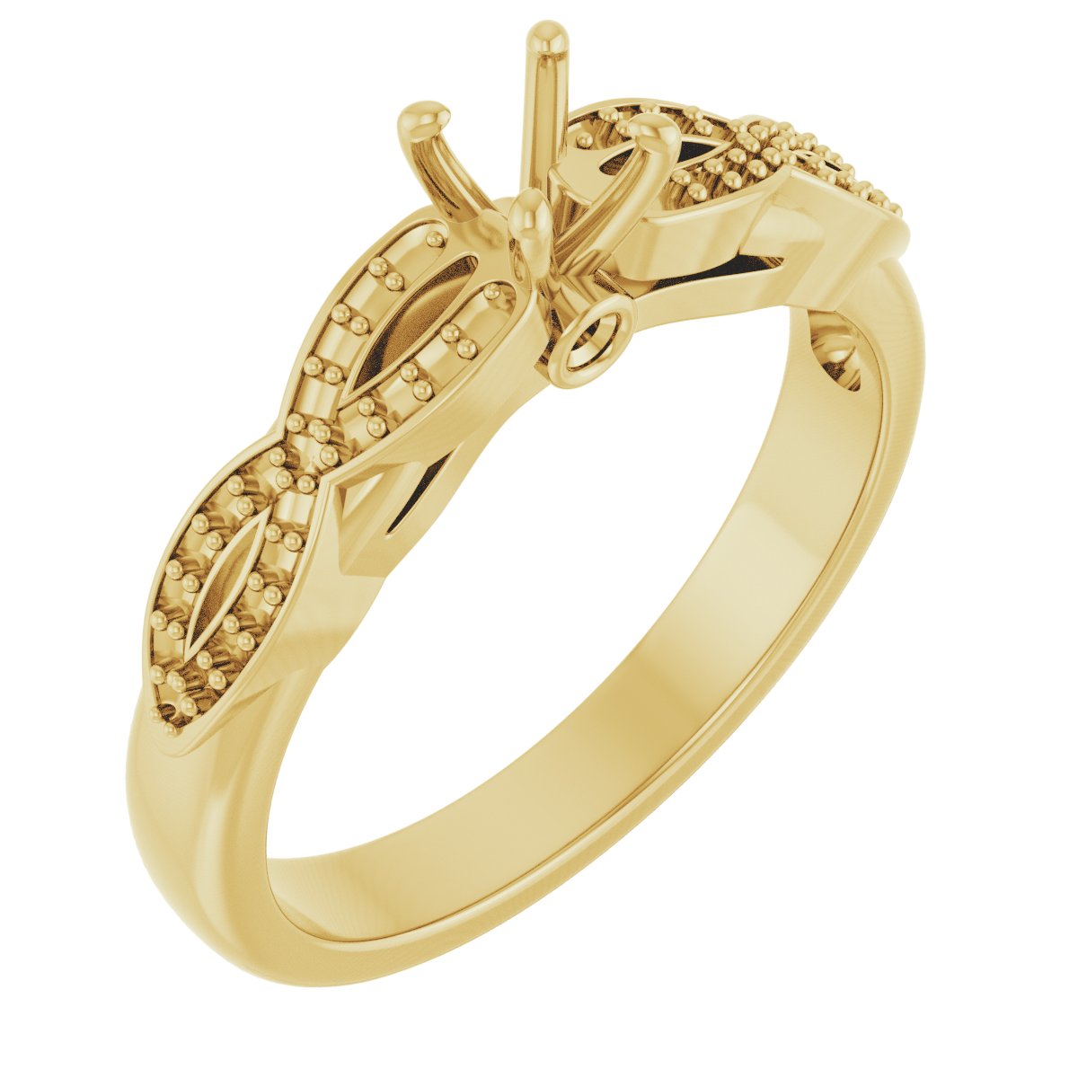 Accented Infinity-Inspired Engagement Ring
