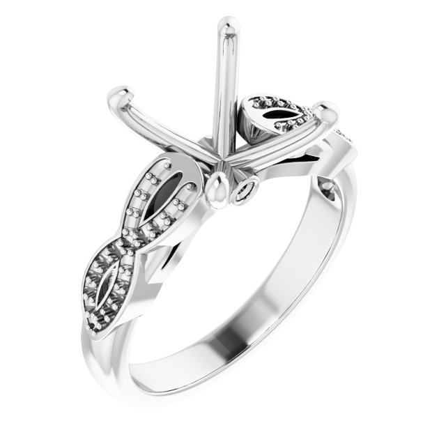 Accented Infinity-Inspired Engagement Ring