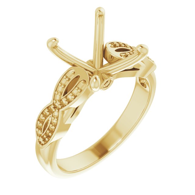 Accented Infinity-Inspired Engagement Ring