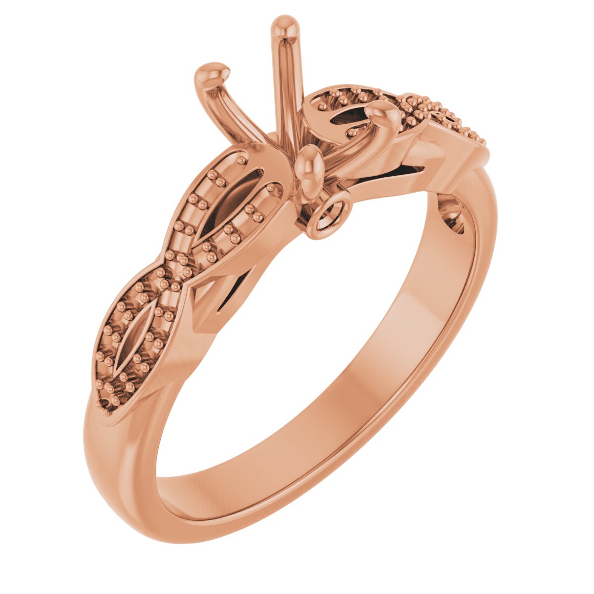 Accented Infinity-Inspired Engagement Ring