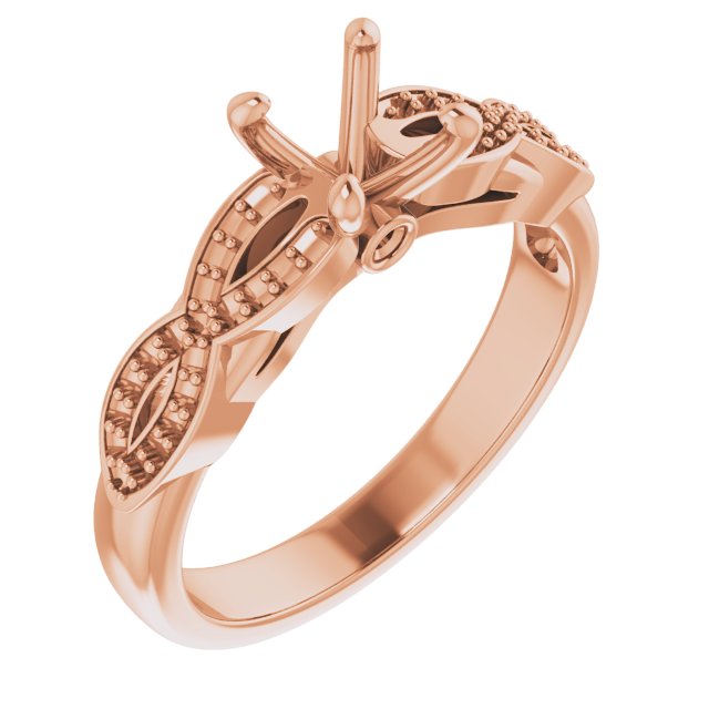Accented Infinity-Inspired Engagement Ring