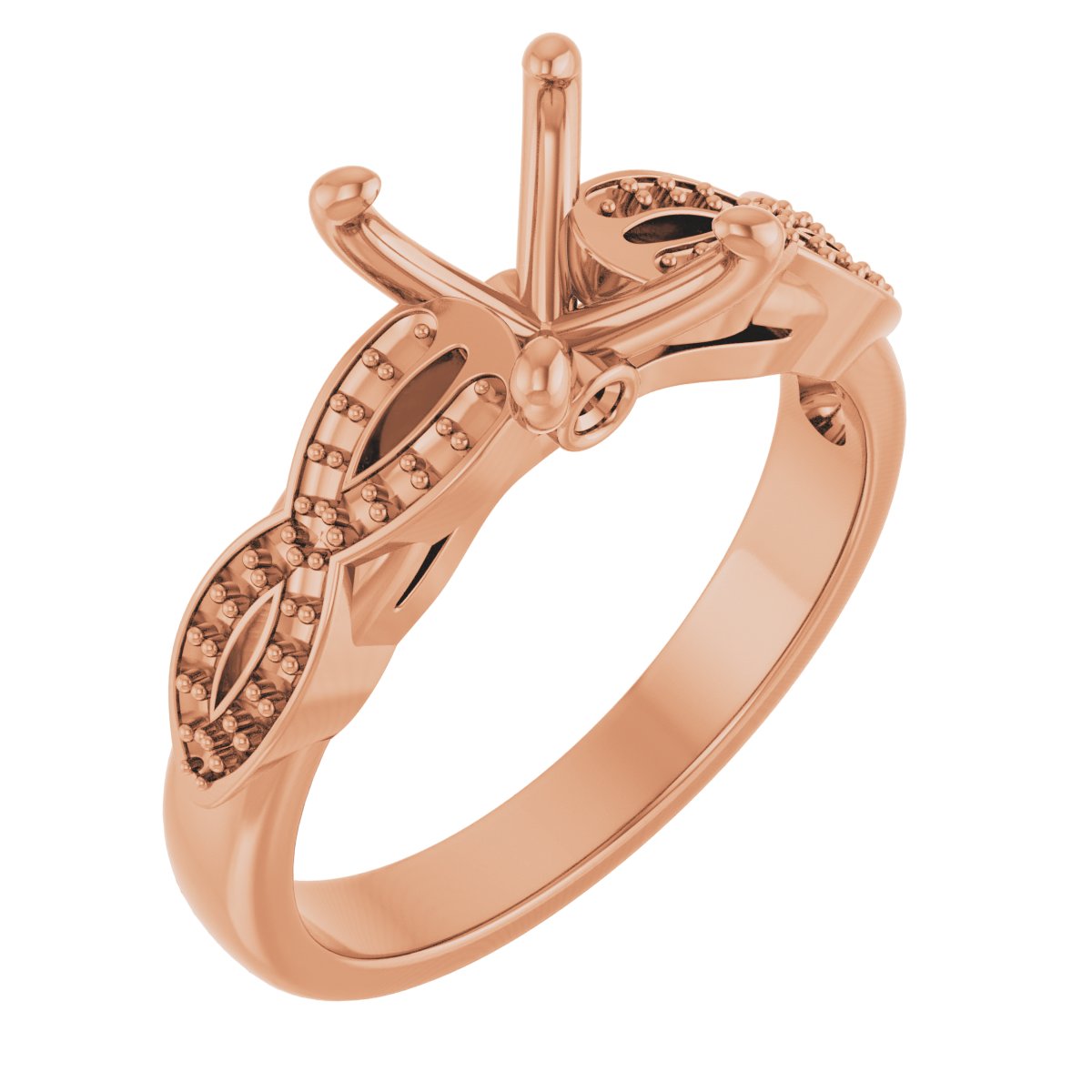 Accented Infinity-Inspired Engagement Ring