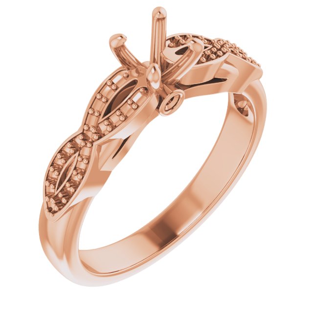 Accented Infinity-Inspired Engagement Ring