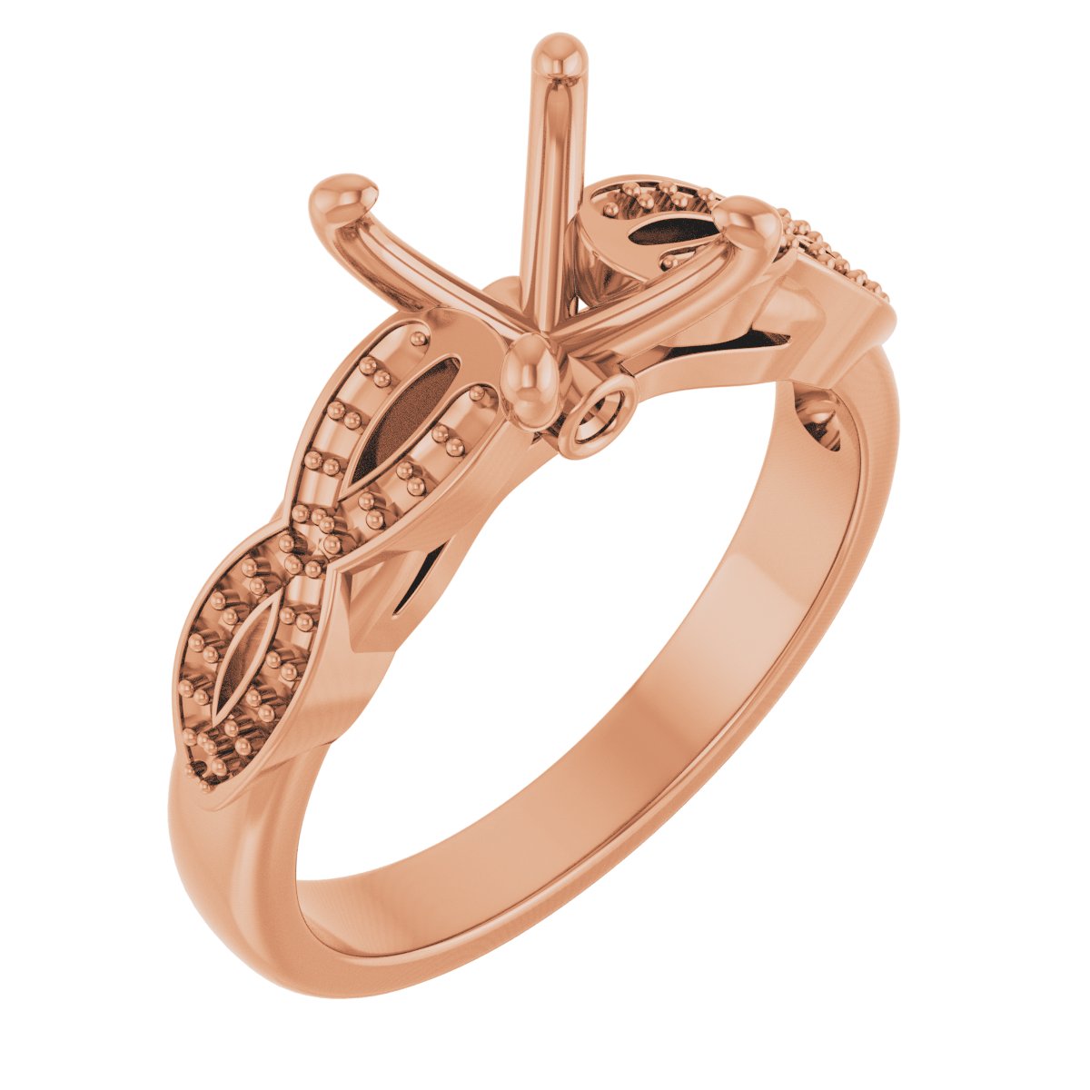 Accented Infinity-Inspired Engagement Ring