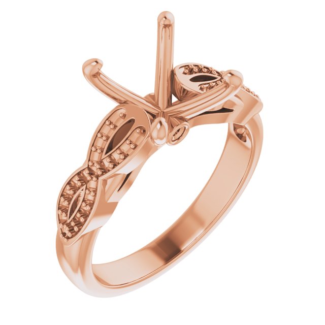 Accented Infinity-Inspired Engagement Ring