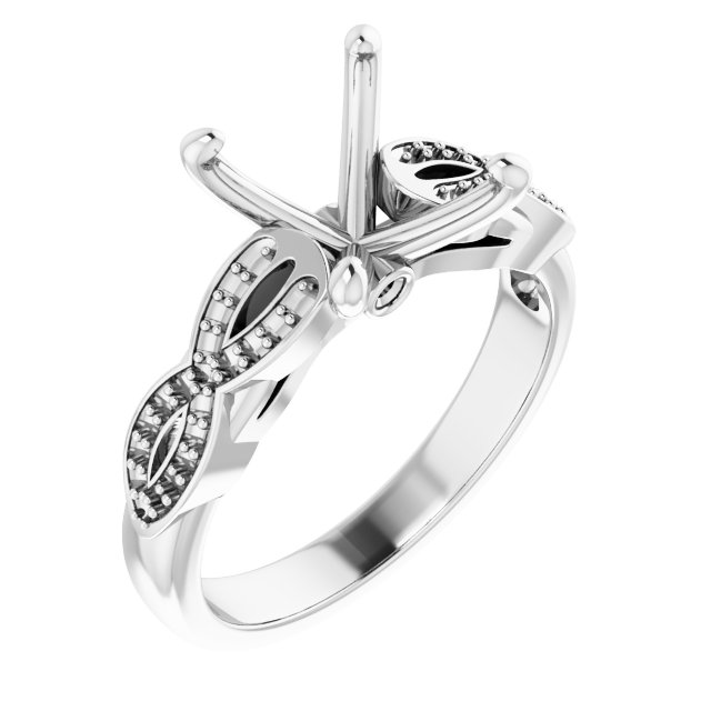 Accented Infinity-Inspired Engagement Ring