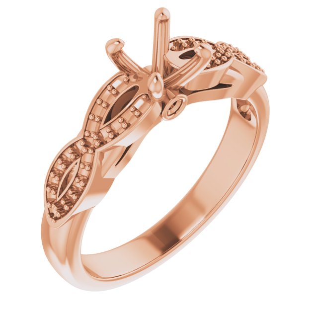 Accented Infinity-Inspired Engagement Ring