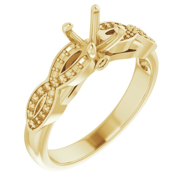 Accented Infinity-Inspired Engagement Ring