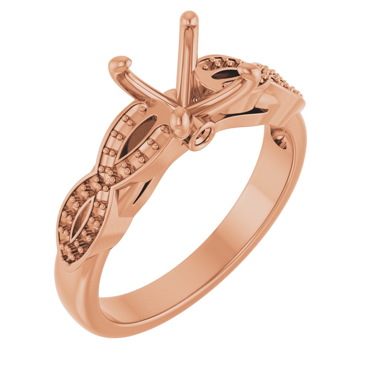 Accented Infinity-Inspired Engagement Ring