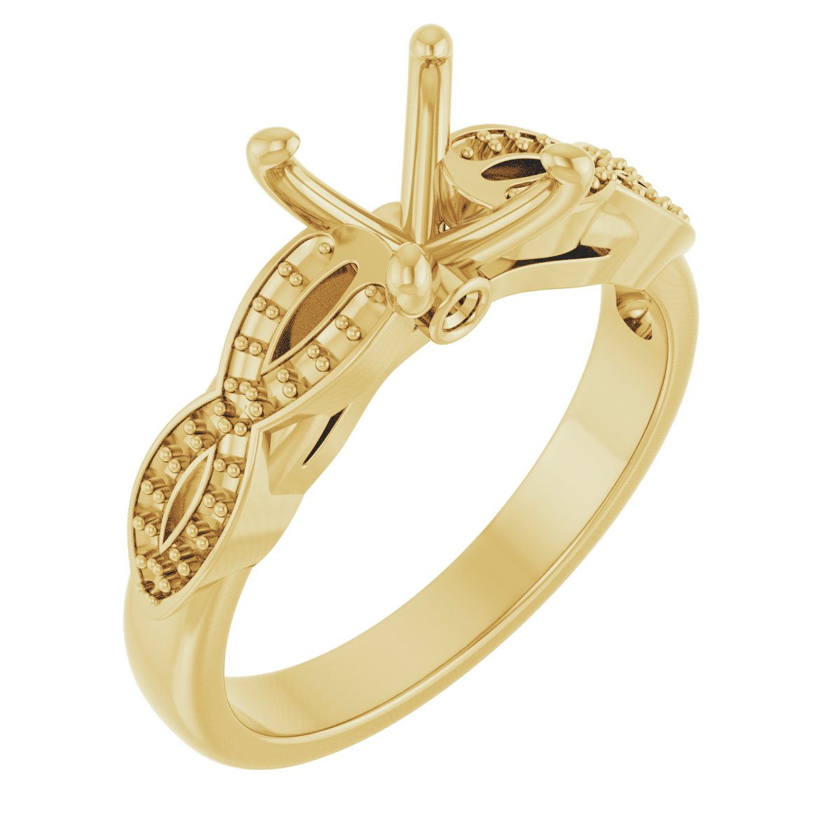 Accented Infinity-Inspired Engagement Ring