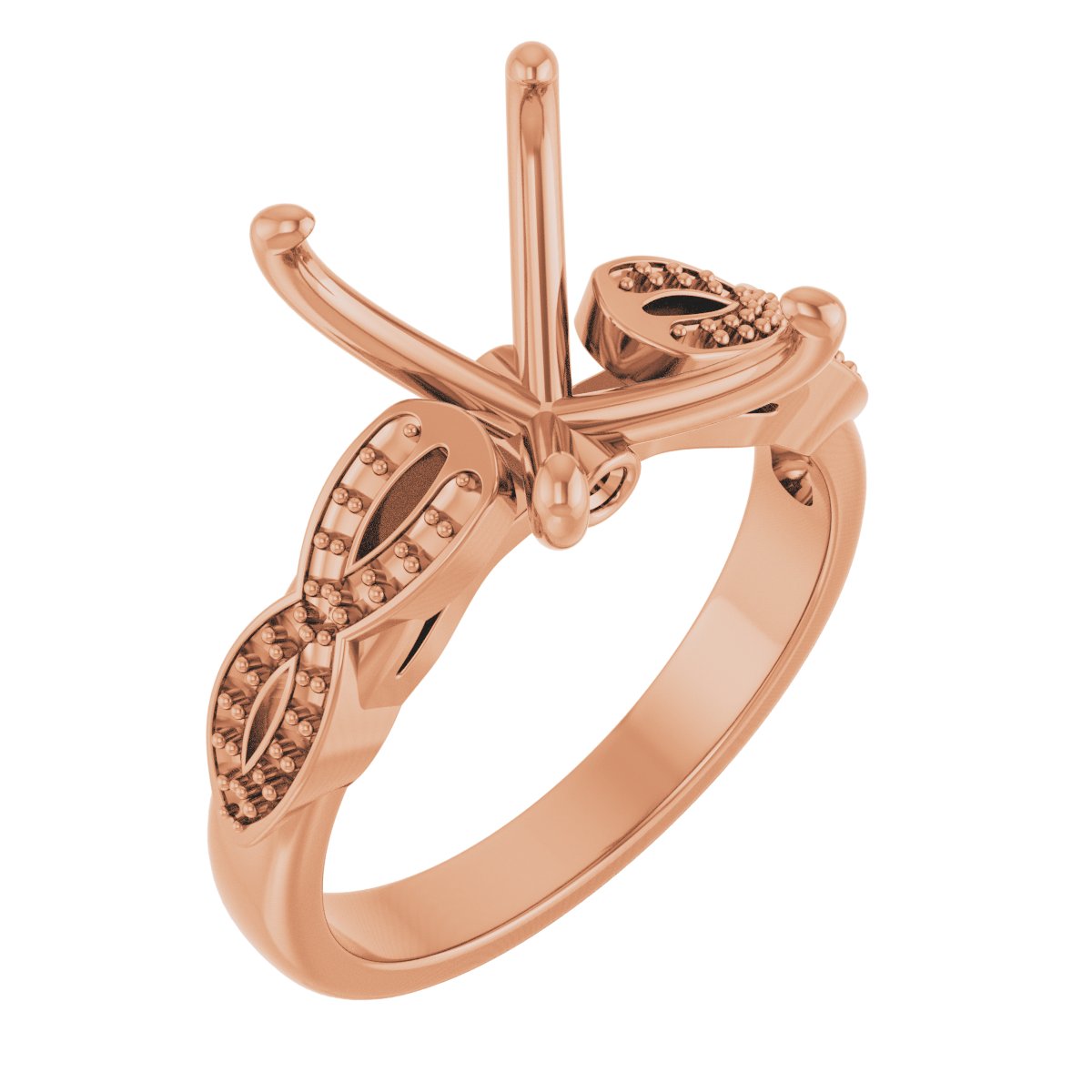 Accented Infinity-Inspired Engagement Ring