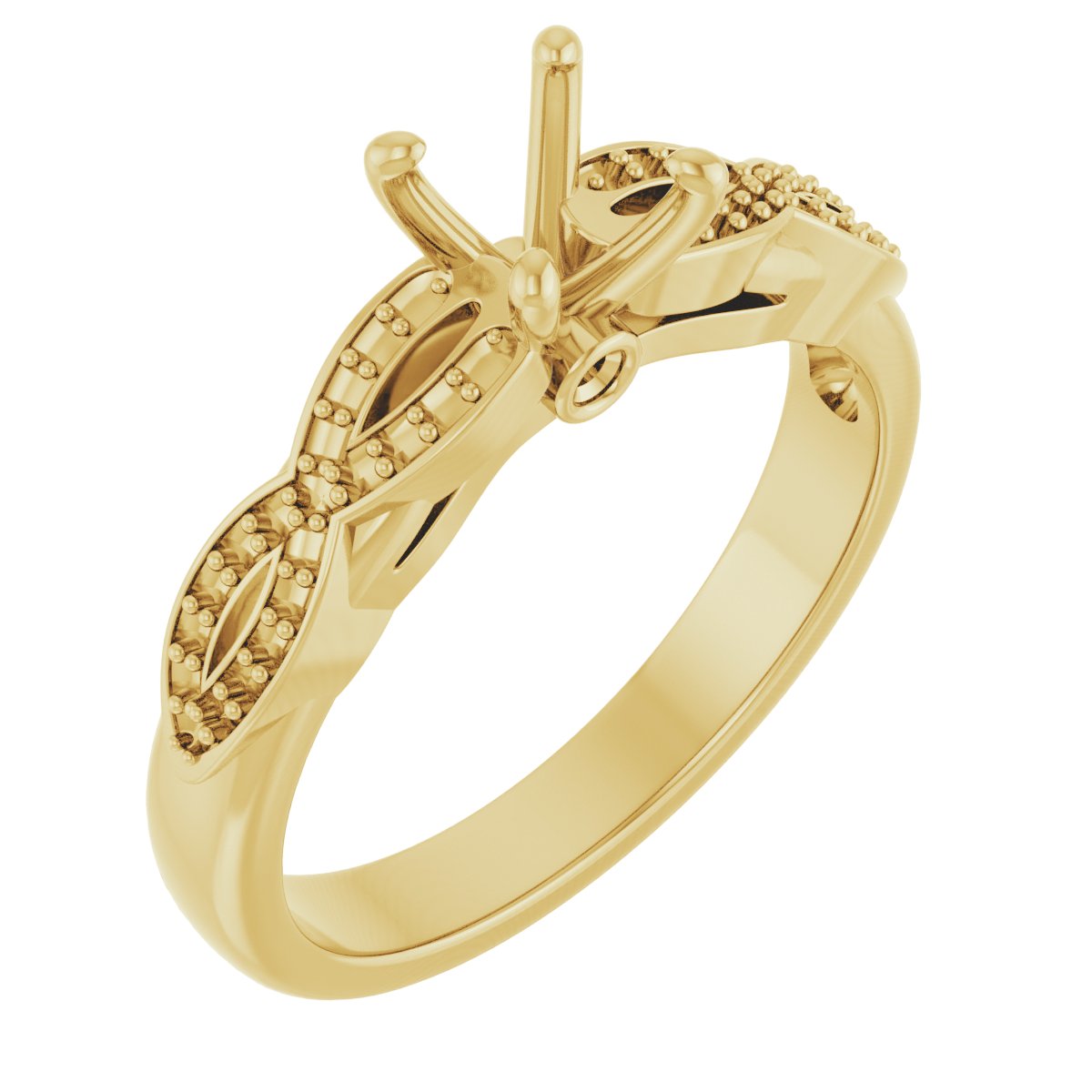 Accented Infinity-Inspired Engagement Ring
