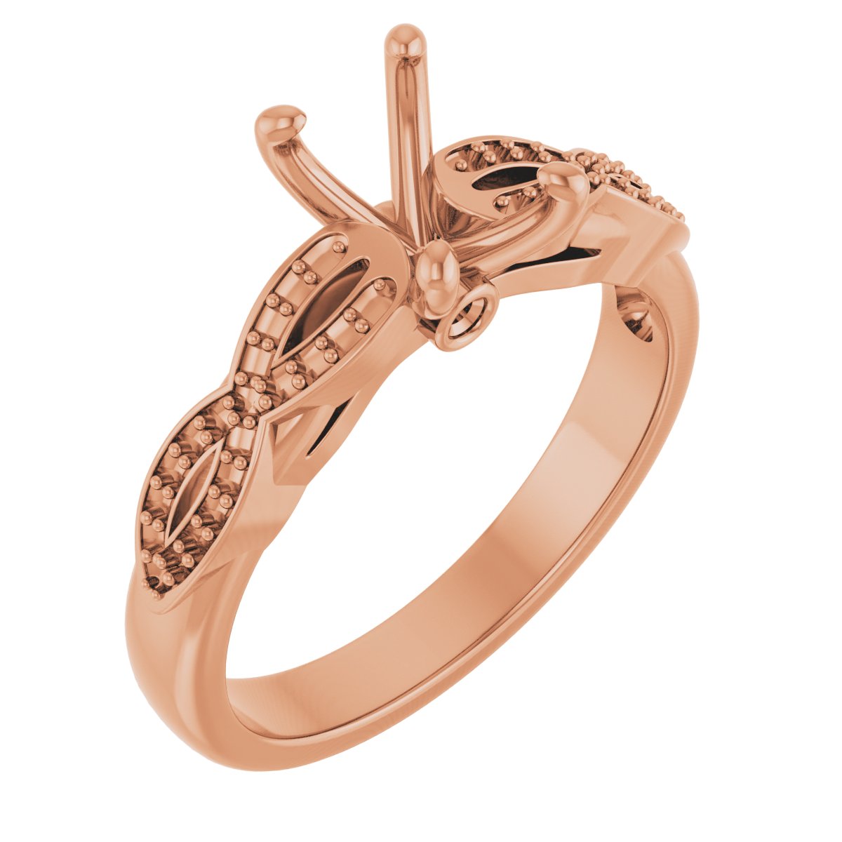 Accented Infinity-Inspired Engagement Ring