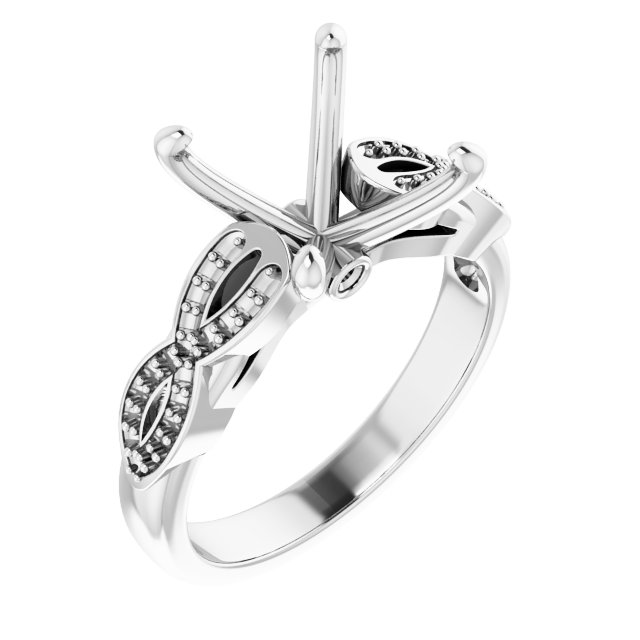 Accented Infinity-Inspired Engagement Ring