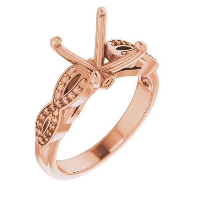 Accented Infinity-Inspired Engagement Ring