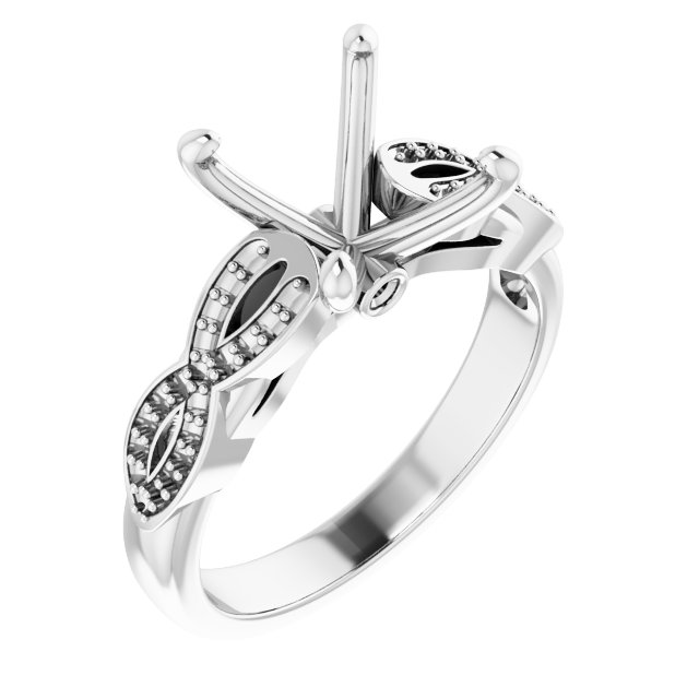 Accented Infinity-Inspired Engagement Ring