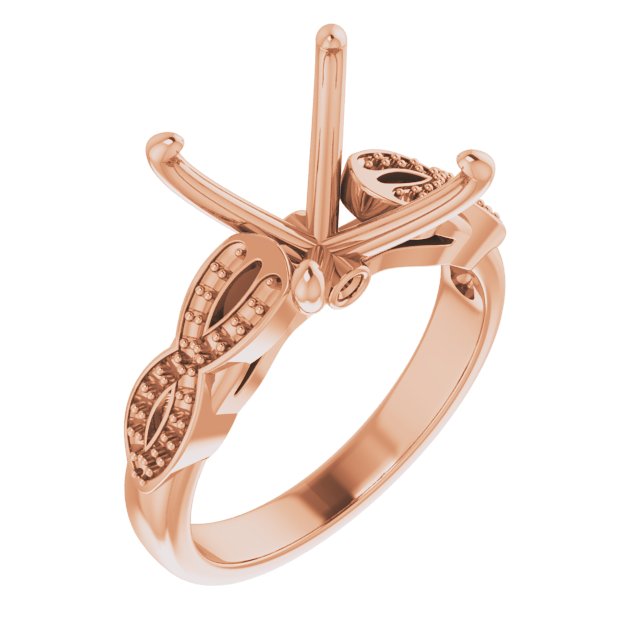 Accented Infinity-Inspired Engagement Ring