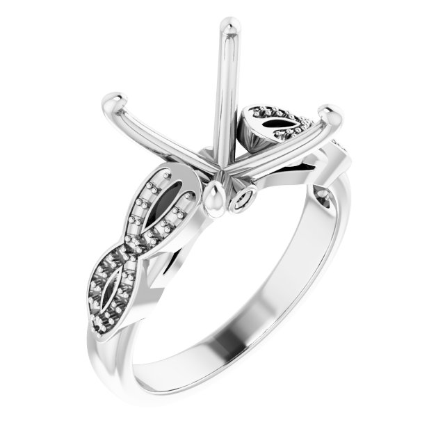 Accented Infinity-Inspired Engagement Ring