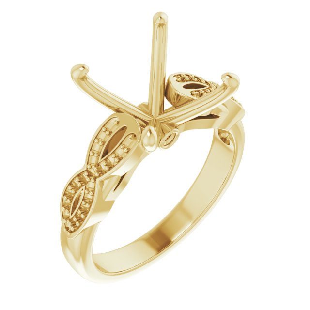 Accented Infinity-Inspired Engagement Ring