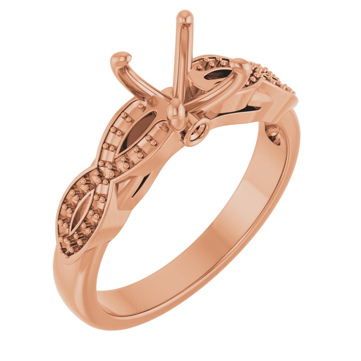 Accented Infinity-Inspired Engagement Ring
