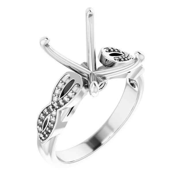 Accented Infinity-Inspired Engagement Ring