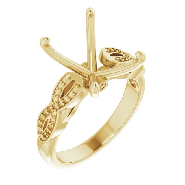 Accented Infinity-Inspired Engagement Ring