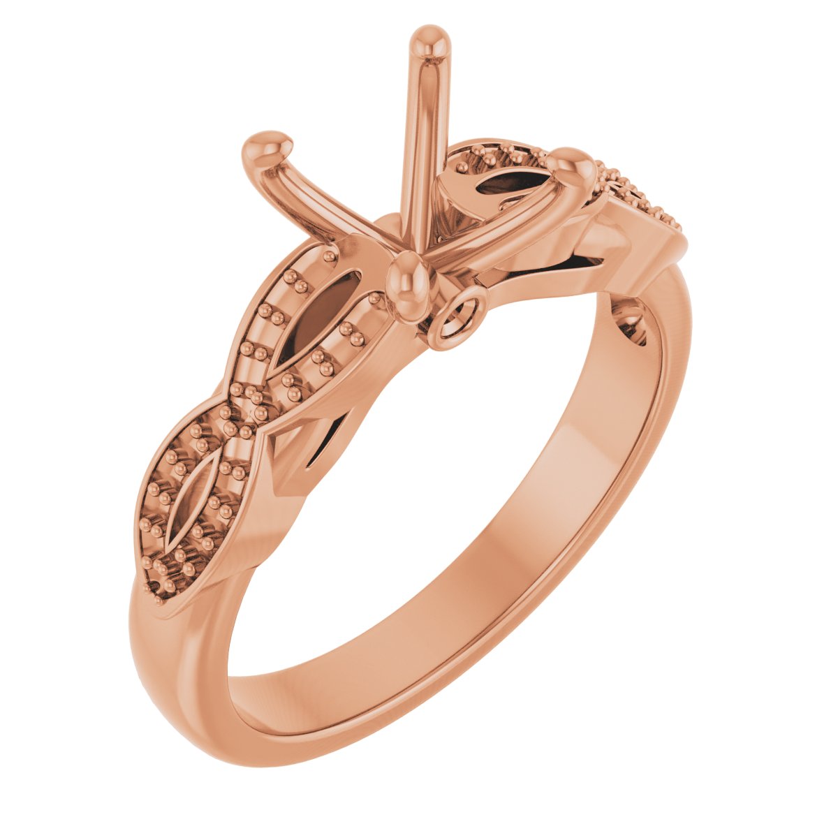 Accented Infinity-Inspired Engagement Ring