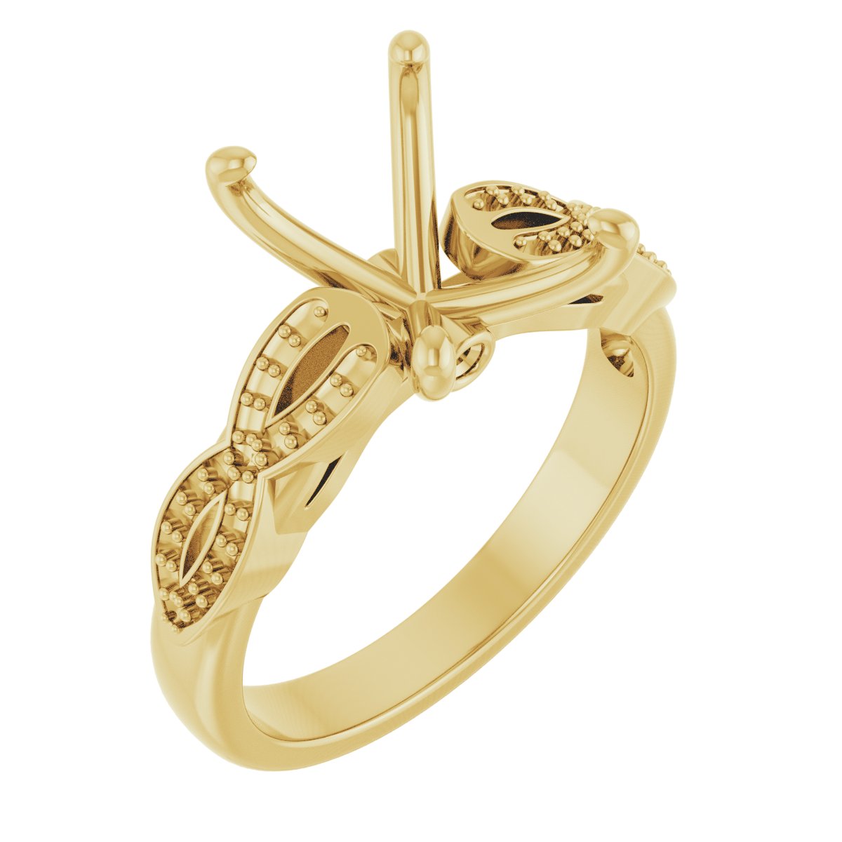 Accented Infinity-Inspired Engagement Ring