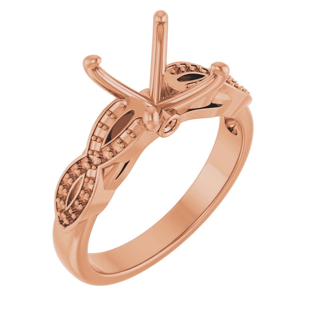 Accented Infinity-Inspired Engagement Ring