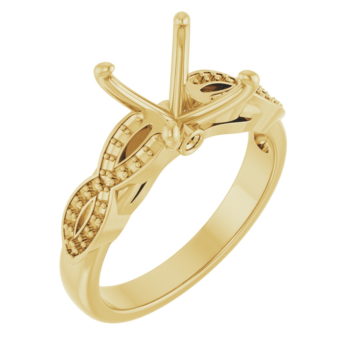 Accented Infinity-Inspired Engagement Ring