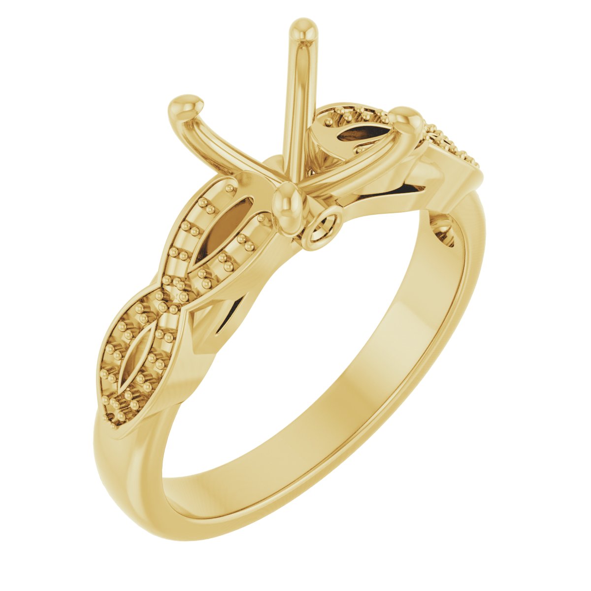 Accented Infinity-Inspired Engagement Ring