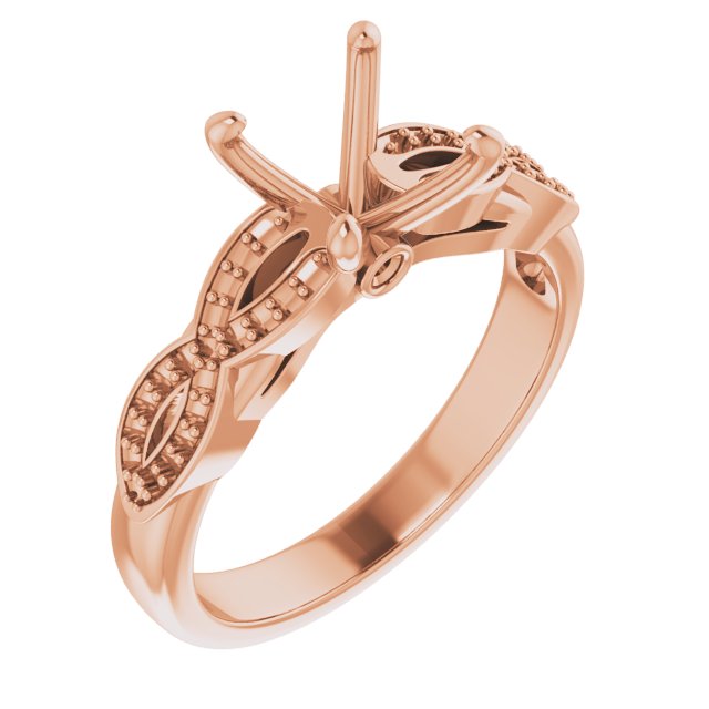 Accented Infinity-Inspired Engagement Ring