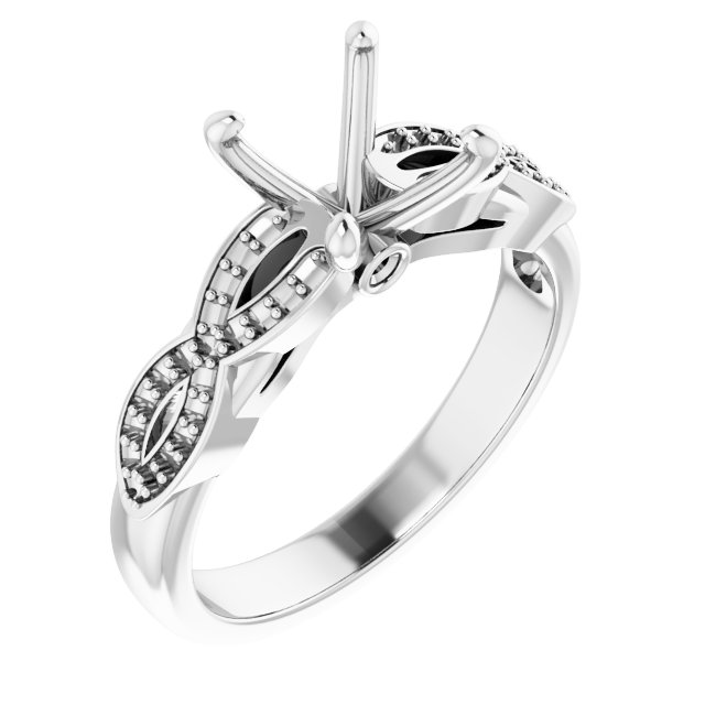 Accented Infinity-Inspired Engagement Ring