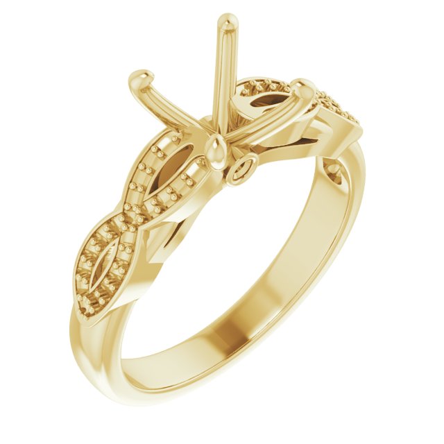 Accented Infinity-Inspired Engagement Ring