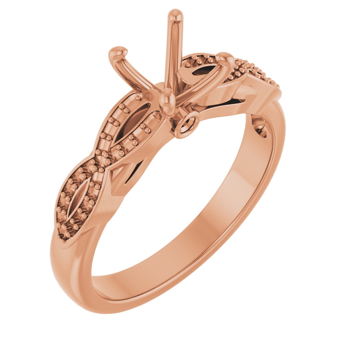 Accented Infinity-Inspired Engagement Ring