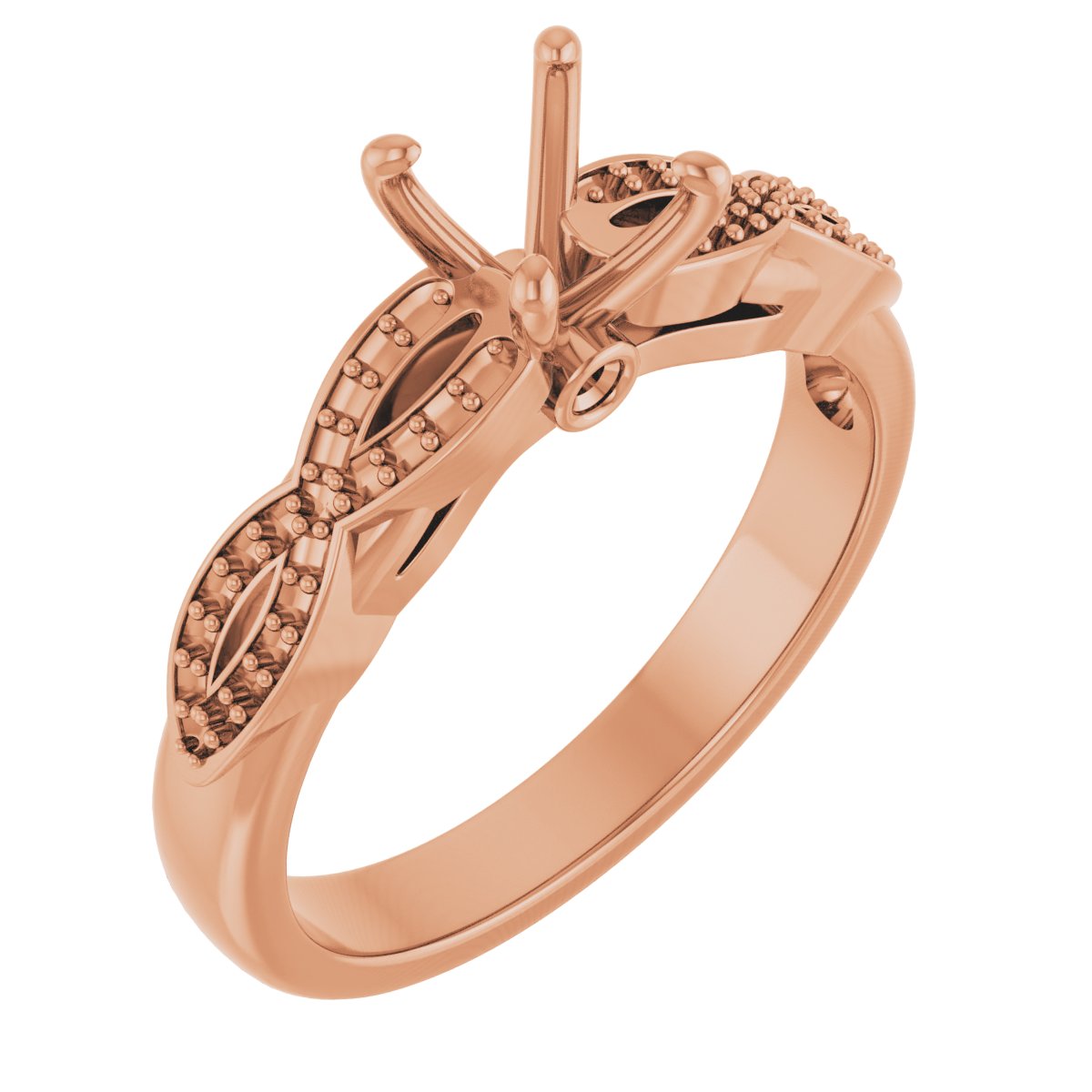 Accented Infinity-Inspired Engagement Ring