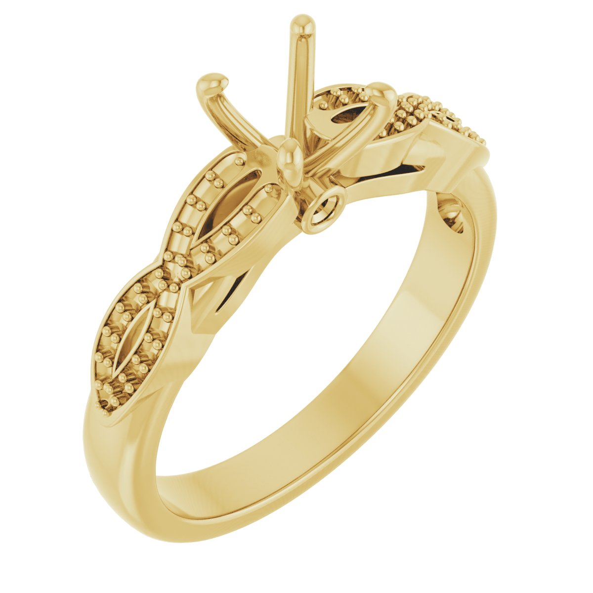 Accented Infinity-Inspired Engagement Ring