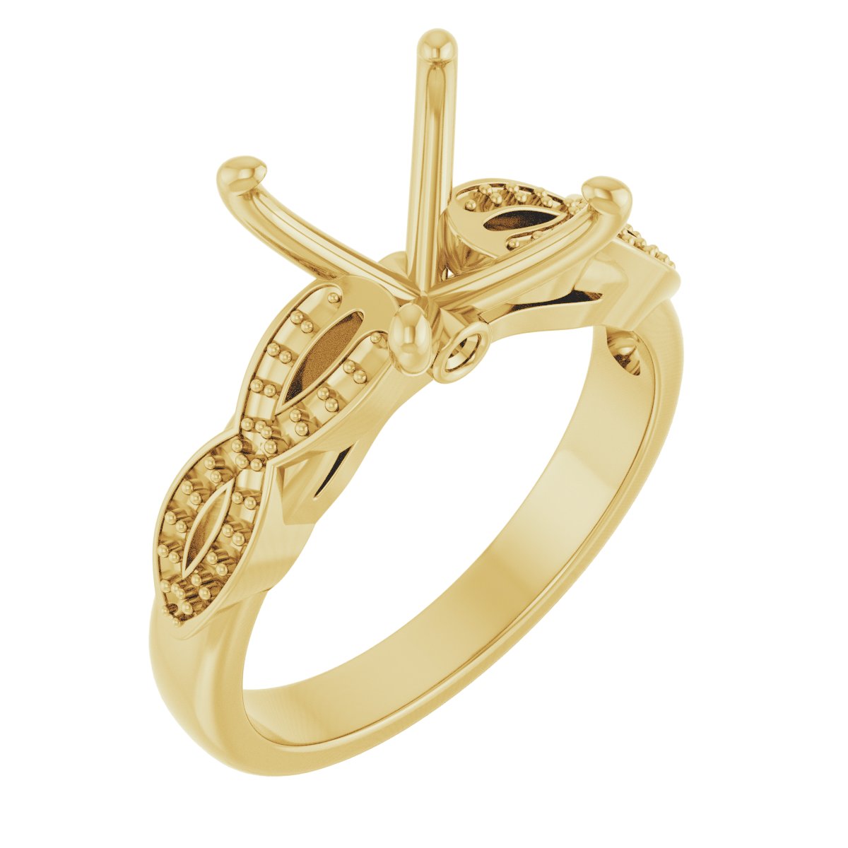 Accented Infinity-Inspired Engagement Ring