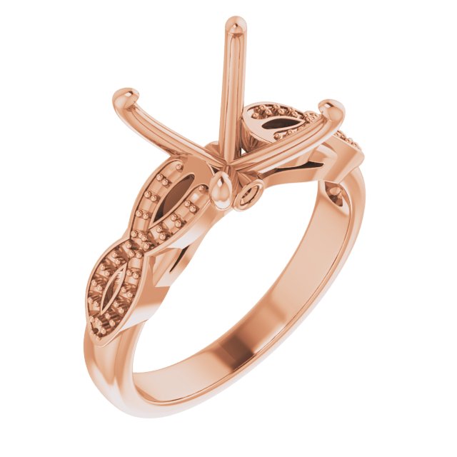 Accented Infinity-Inspired Engagement Ring