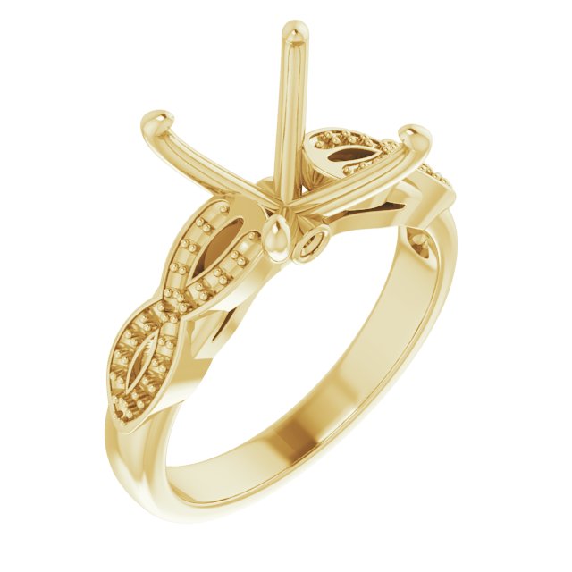 Accented Infinity-Inspired Engagement Ring
