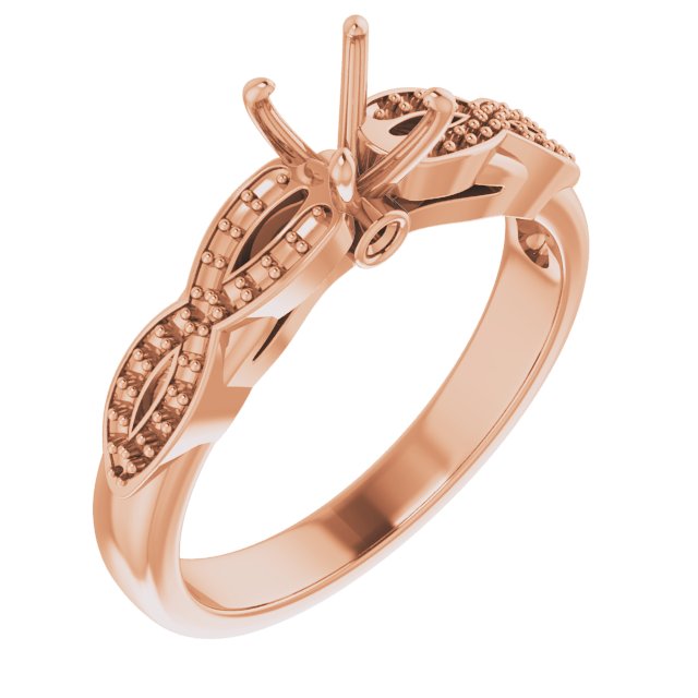 Accented Infinity-Inspired Engagement Ring