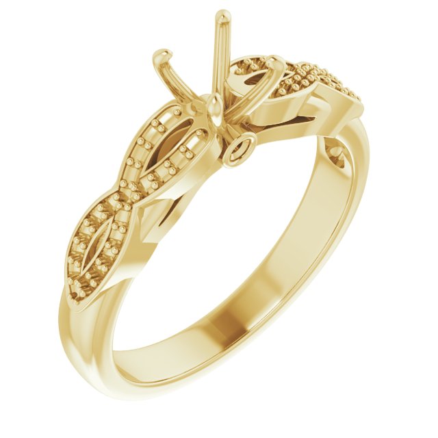 Accented Infinity-Inspired Engagement Ring
