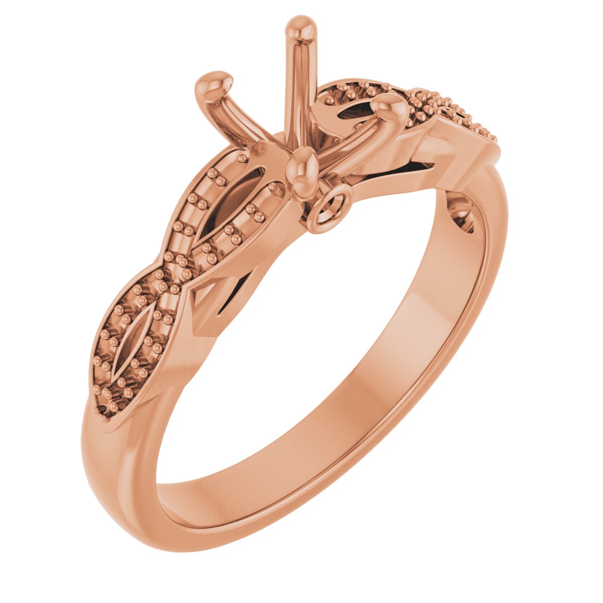 Accented Infinity-Inspired Engagement Ring