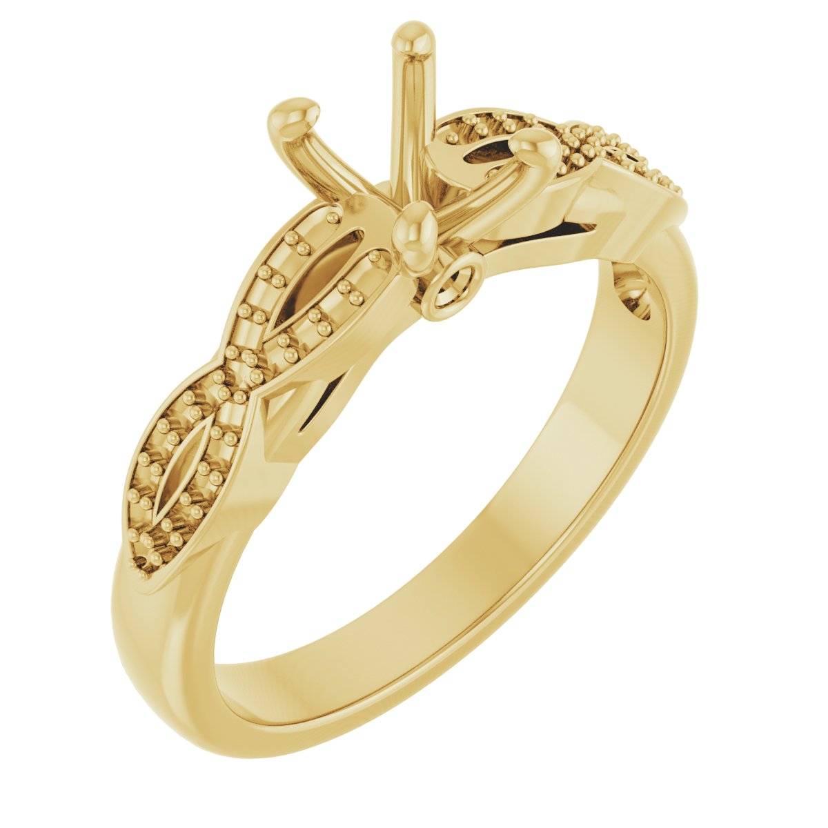 Accented Infinity-Inspired Engagement Ring