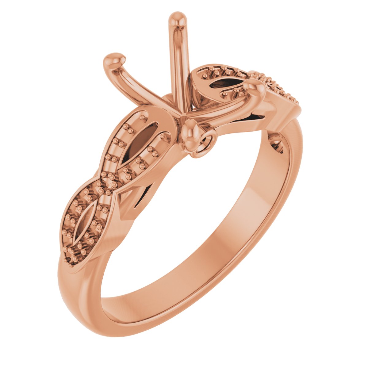 Accented Infinity-Inspired Engagement Ring