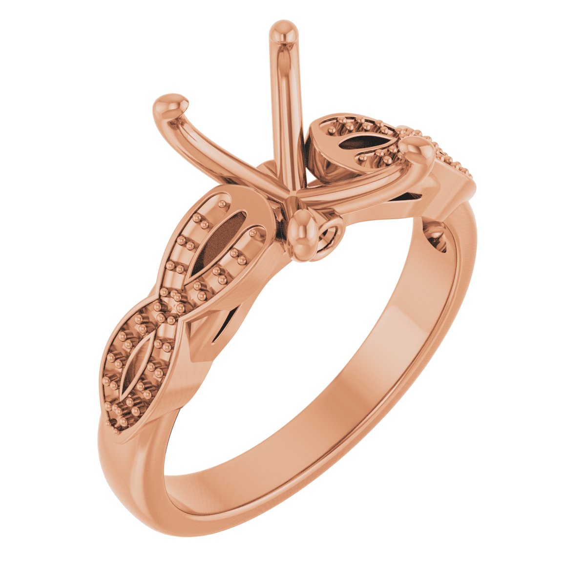 Accented Infinity-Inspired Engagement Ring